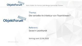 Die verteilte Architektur von TeamViewer - ObjektForum Stuttgart OnlineEdition screenshot 1