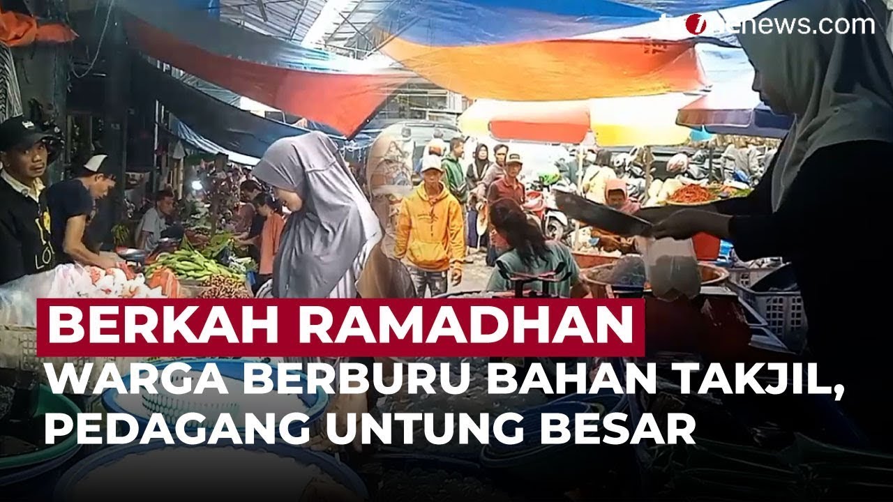 Pasar Rangkasbitung Banten Ramai, Bahan Takjil Laris Manis Saat Ramadhan | OneNews Update