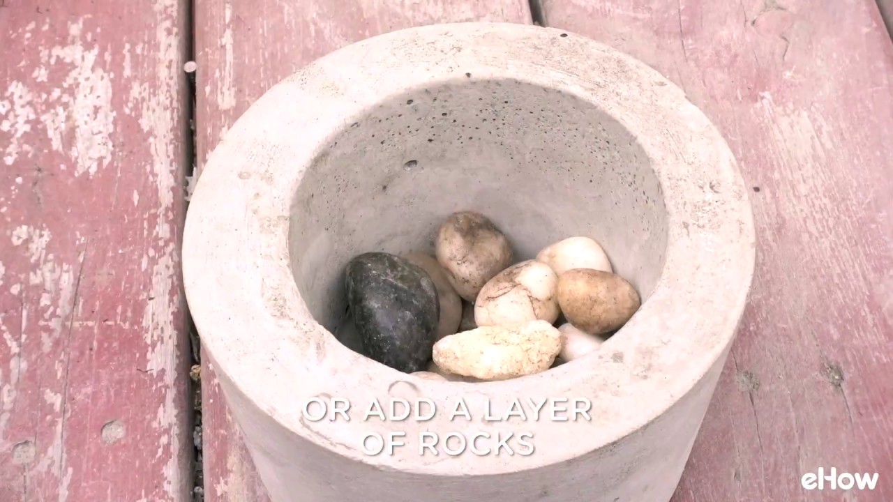 How to Make Cement Plant Pots - YouTube