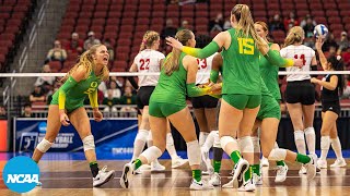 Fantastic 4th set finish, full 5th set from Oregon-Nebraska volleyball