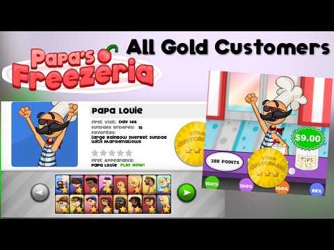 Papa's Freezeria - All Customers Unlocked (Rank 49) 