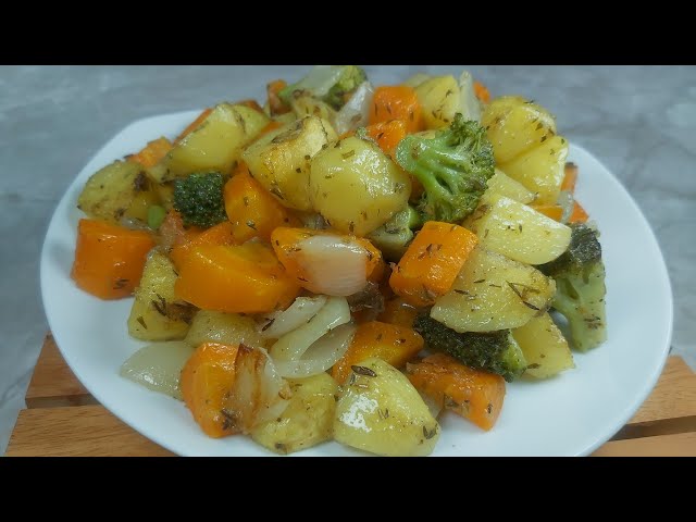 It's so delicious that I make it almost every day! Roasted Vegetables Recipe Happycall Double Pan class=