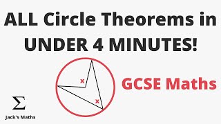 All Circle Theorems in UNDER 4 MINUTES! | GCSE Maths
