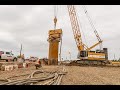 Vibratory installation of stone columns by doublestar drillings liebherr lb hs855 crane