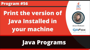 Java program to print the Version of Java installed in your machine