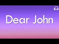 Taylor Swift Dear John Lyrics mp3