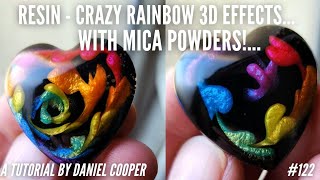 Resin CRAZY Rainbow 3D EFFECTS With Mica Powders. A Video by Daniel Cooper