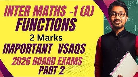 Inter Maths 1A | Functions VSQs | Most Important 2-Mark Questions for TS Inter Maths 1A | IPE 2026