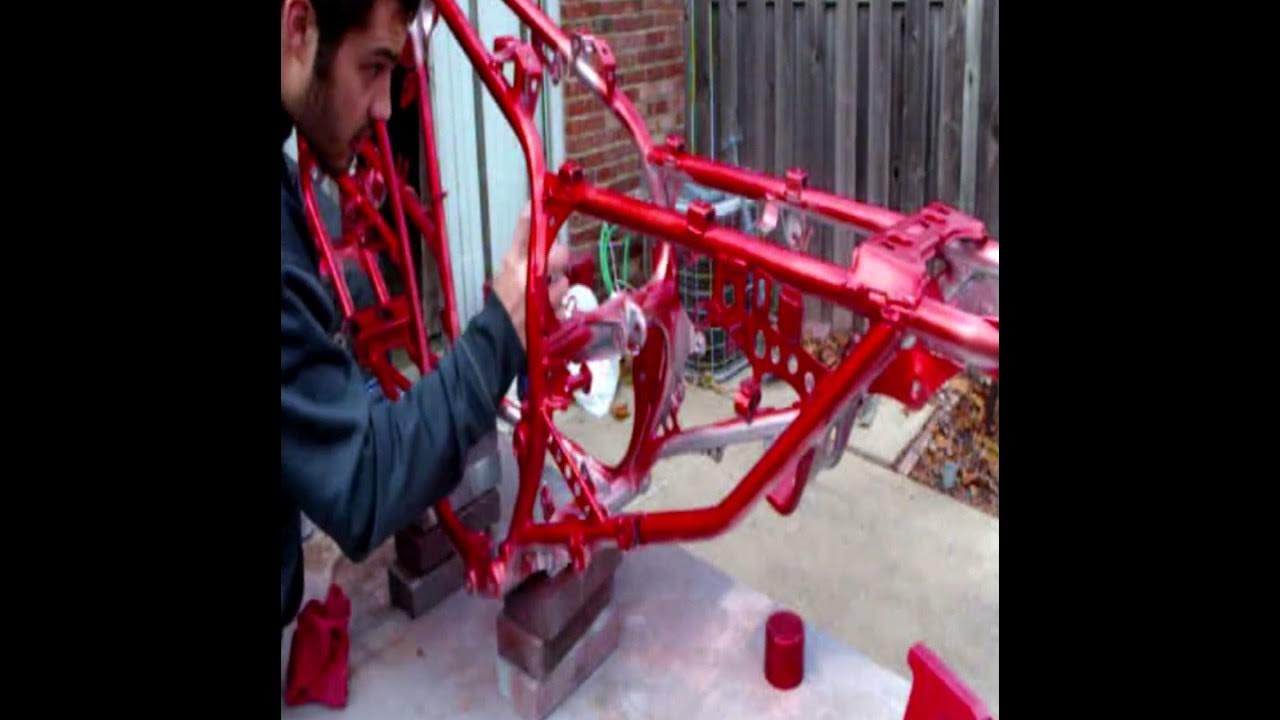 How to rebuild an atv part 6 frame painting YouTube
