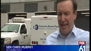 U.S. Senator Chris Murphy on Efforts to Combat Food Insecurity with CRT's Meals on Wheels on Fox 61