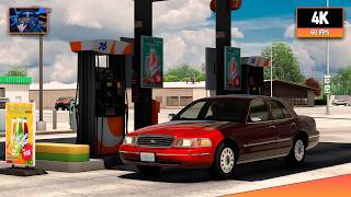 Ford Crown Victoria | Road Trip | Scottsbluff - Winner | ATS 1.61 4K Gameplay + Wheel Cam
