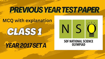 NSO /science Olympiad test paper  class 1/ 2017 set a/ SOF