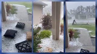 Hail storms captured across Central Florida