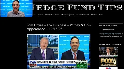 Hedge Fund Tips with Tom Hayes - VideoCast - Episode 322 - December 18, 2025