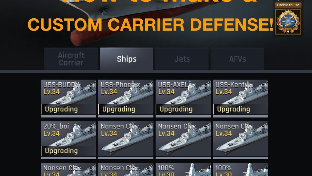 Gunship Battle Total Warfare: How to make a custom carrier defense