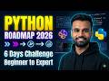 Python Roadmap 2026: 6 Days Challenge (Beginner to Expert)