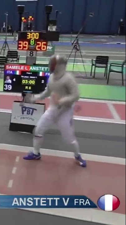Sabre Fencer Makes 1000 IQ Play #shorts