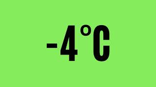 countdown Celsius - black HD (100 to -100) green screen