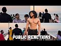 Fitness freak in public caught amazing reactions