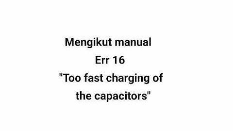 Siemens Mobilett Plus E: Err 16