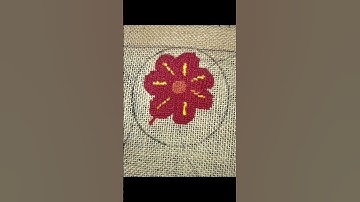 Flowers Coaster #6 #flower #Coaster #cheticamprughooking #hooking #rughooking #woolart #rugmaking