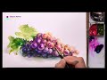 Watercolor painting of Grapes | fruits painting | Still Life 정물수채화, 포도 그리기