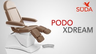 PODO XDREAM - профессиональное подологическое кресло с тремя моторами и педалью управления