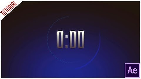 How to create a countdown timer or stopwatch timer in after effects Tutorial