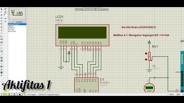 Mengukur tegangan DC dengan Arduino + LCD (simulasi proteus)