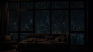 Fall asleep immediately with heavy rain sounds  Black screen for sleep  Deep sleep aid