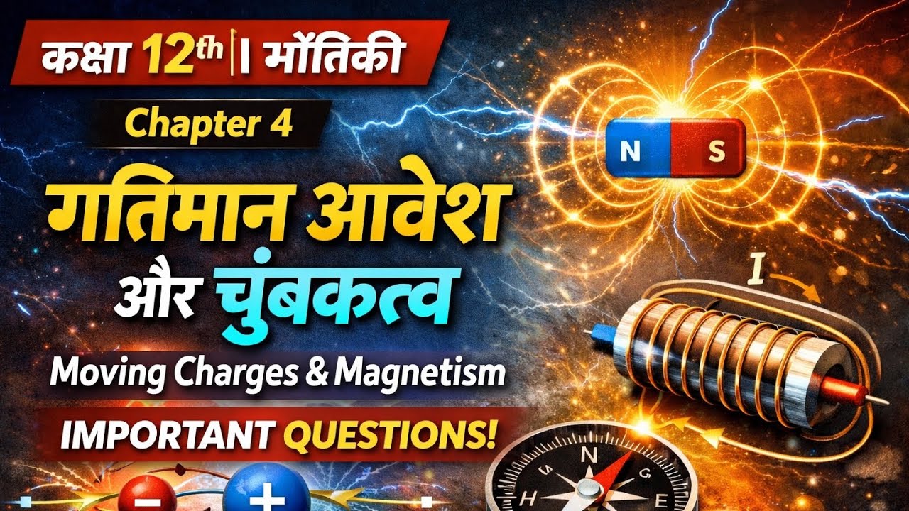 Class 12 Physics Chapter 4 🔥 Board में 100% आने वाले सवाल | गतिमान आवेश ...