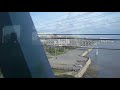 На мосту через Обь в Новосибирске - вид из окна электрички на южную сторону (май 2015).