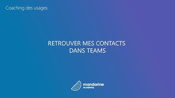Skype VS Teams - Retrouver mes contacts dans Teams