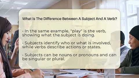 What Is The Difference Between A Subject And A Verb? - The Language Library