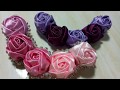 66) DIY HANDMADE || Cara Membuat Bros Mawar Deret Pita Satin | How to Make Ribbon Roses || Bros Bahu