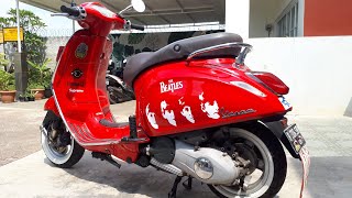 Sticker Stiker Cutting Piaggio Vespa The Beatles Siluet Face Personil