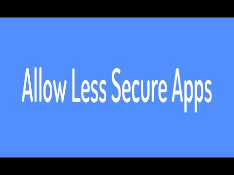 How to Allow Less Secure Apps ON/OFF In Google - YouTube