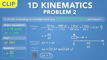 1D Kinematics - Problem 2: Displacement and Velocity (Clip) | Physics - Kinematics