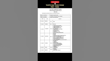 TN 12th Half Yearly Exam 2024 - 25 Time Table #tn12th #halfyearly2024