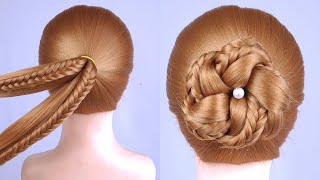 Simple And Beautiful Bridal Hairstyles | Elegant Updo Wedding Hairstyle | Easy Hairstyle For Ladies