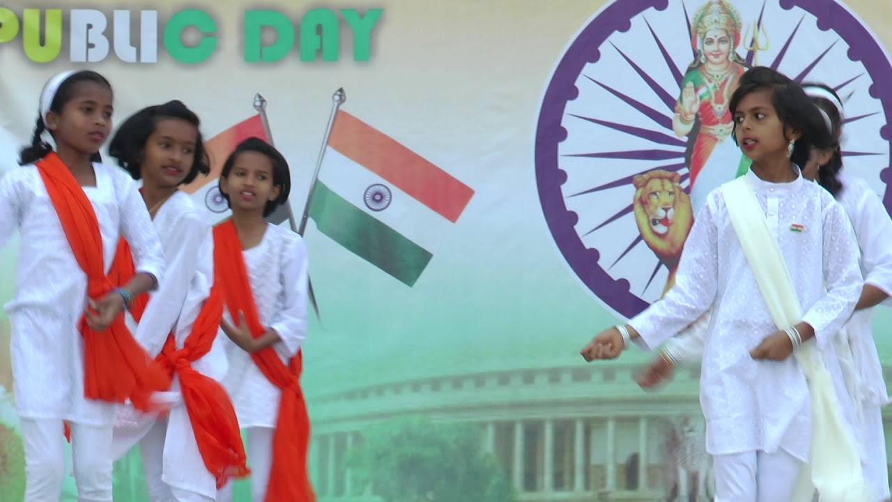 Des Rangila Rangila   HD English Medium School Republic Day Dance   2018 19