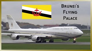 ✈ Sultan of Brunei's Flying Palace Boeing 7478 departing Hamburg Airport