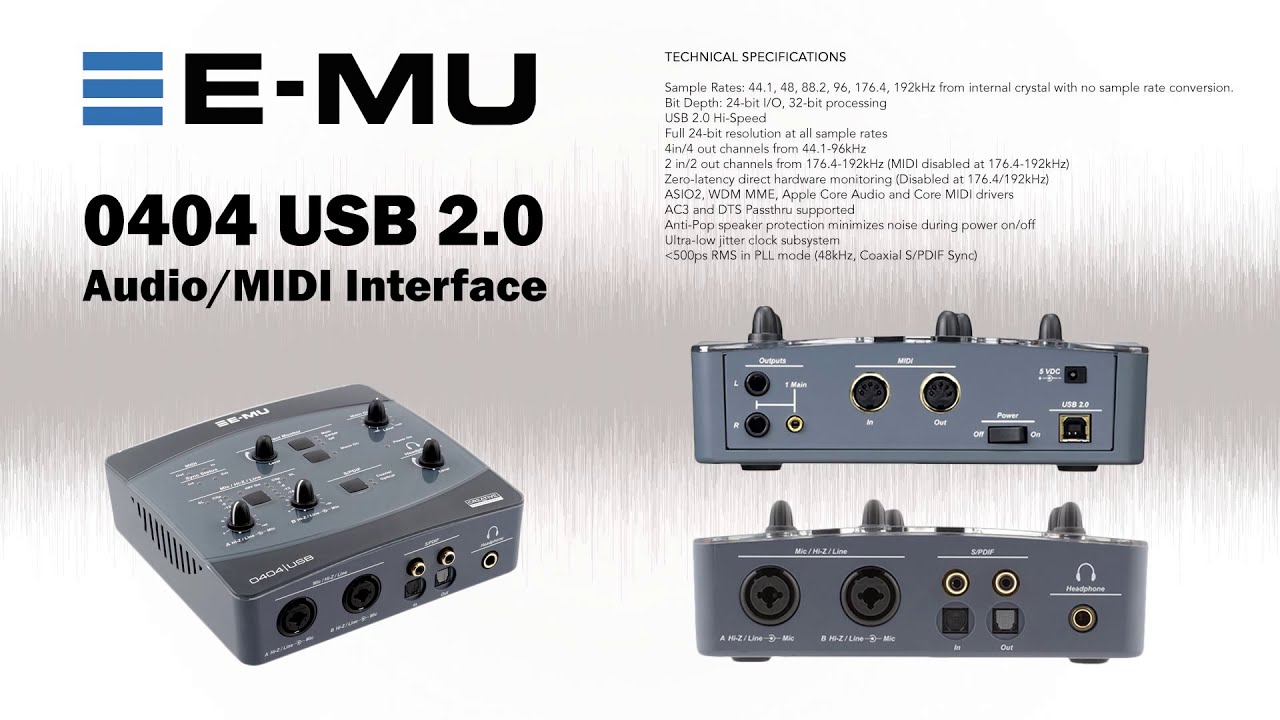 Pelmel godkende At øge E-MU 0404 USB External Audio Interface - Cleaning Volume Pots - YouTube