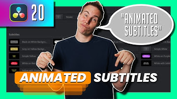 ANIMATED SUBTITLES in Resolve 20!