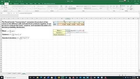 Excel for Discrete Probability Distribution