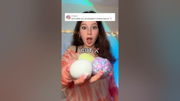 I CUT OPEN MY CRUNCHY STRESS BALLS! 😱😳😭🫧 rip satisfying squishies