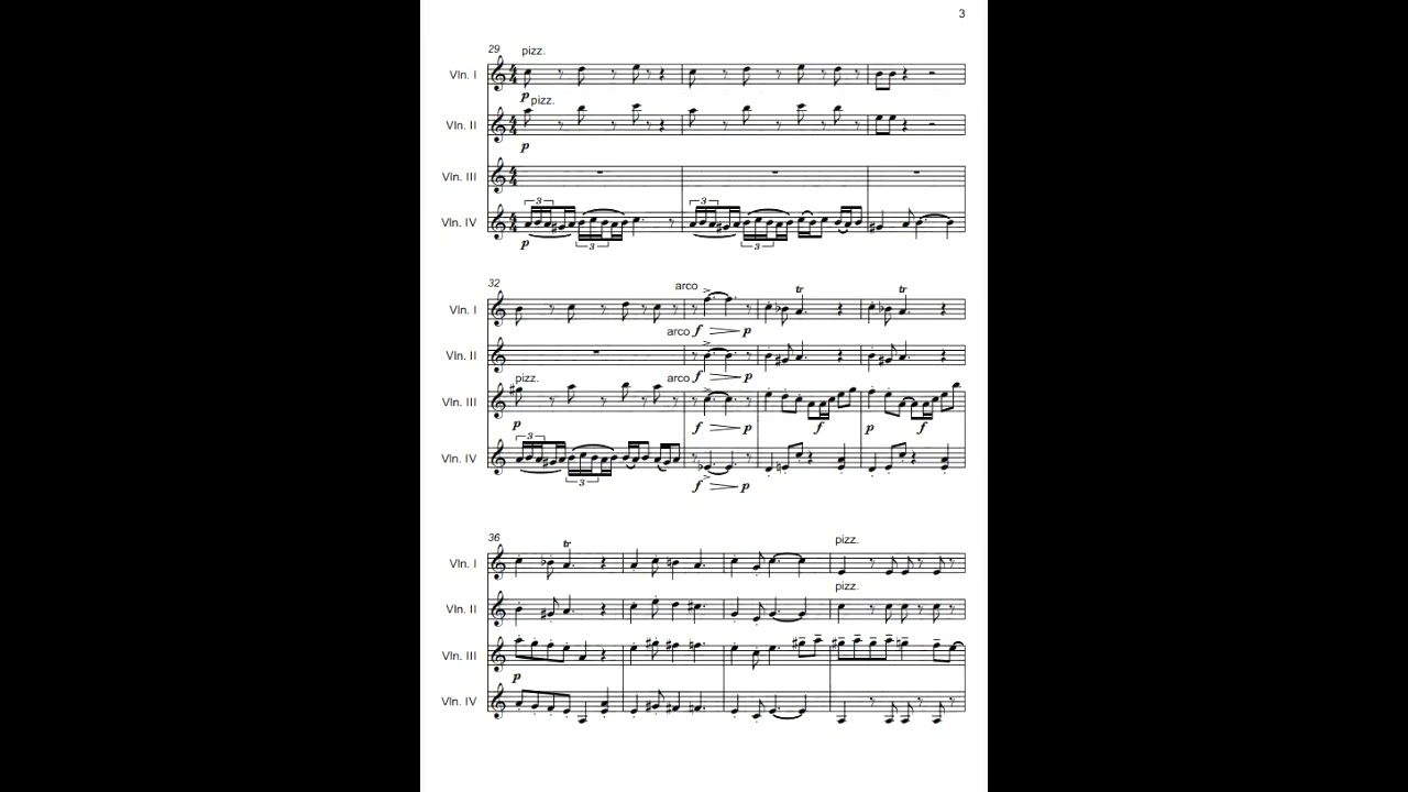 Inspector Montelbano arr for VIOLIN QUARTET by Andrew Hodges