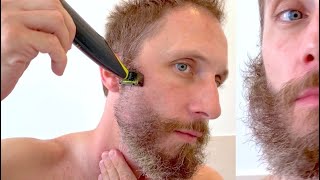 Long Beard OneBlade Trim Like a Champ Cuts The Hair Like No Other Electric Trimmer Shaver Doing Test