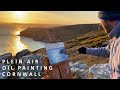 Plein air oil painting in Cornwall