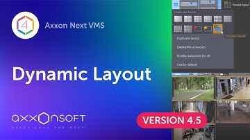 Dynamic Layout. Axxon Next 4.5 new features